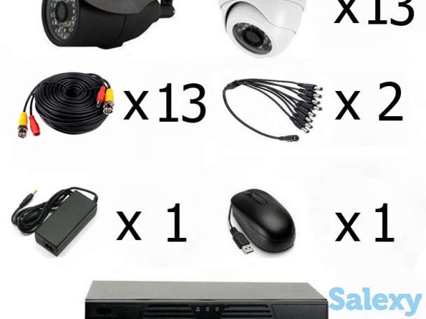 Продам готовый комплект видеонаблюдения на 13 камер (Камеры высокого разрешения AHD 1.3 MP), фотография 1