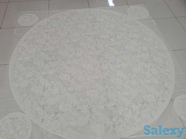 Красивая ажурная скатерть на круглый стол диаметр 178 см Япония, фотография 1