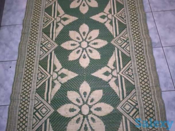 Циновка, коврик, ковер Пакистан ковровая дорожка голубая 91х170 см по японской технологии, фотография 1