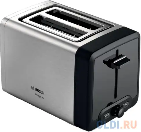 Тостер bosch tat4p420 серебристый/черный, фотография 1