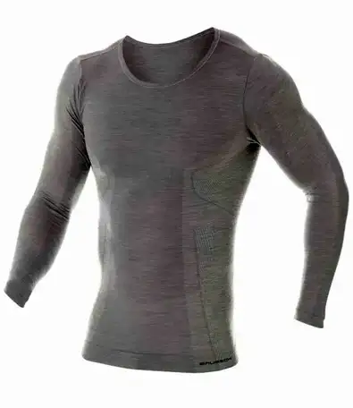 Термокофта brubeck men comfort wool grey, фотография 20