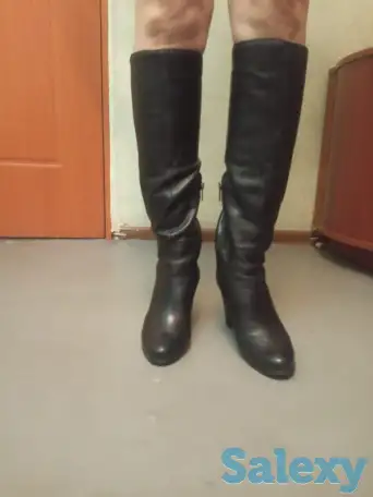 Продам демисезонные кожаные сапоги, фотография 2