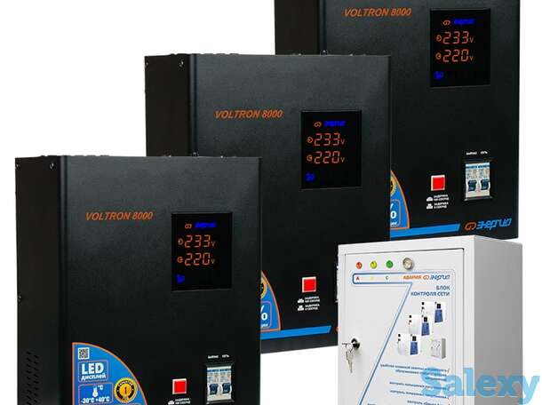 Трехфазный релейный стабилизатор напряжения энергия voltron 24000 (hp), фотография 1