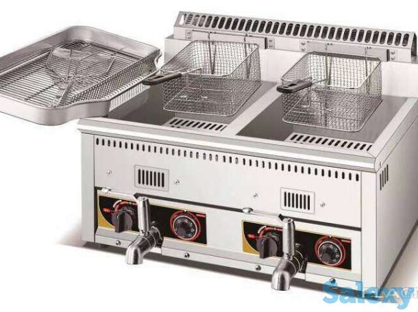 Фритюрница Газовая профессиональная  на 12+12 литров., фотография 1
