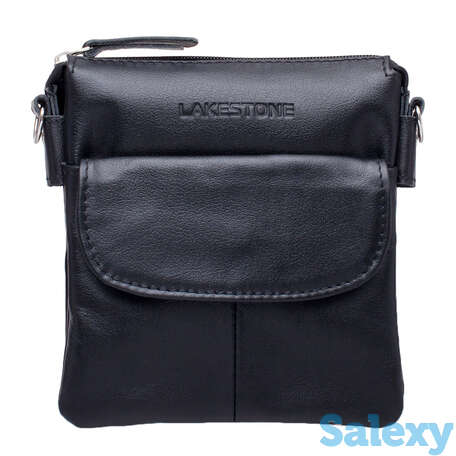 Небольшая кожаная сумка через плечо osborne black, фотография 2