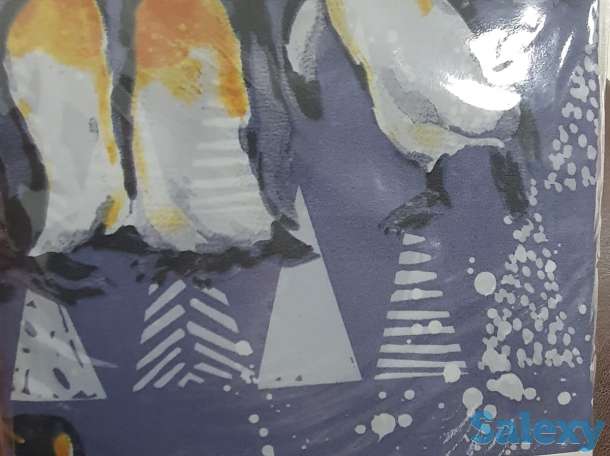 Шторки для душа и ванны, производство Турция, веселые пингвины, фотография 1