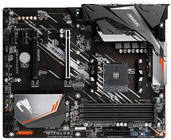 Материнская плата asrock a520 aorus elite socket am4 amd a520 4xddr4, фотография 1