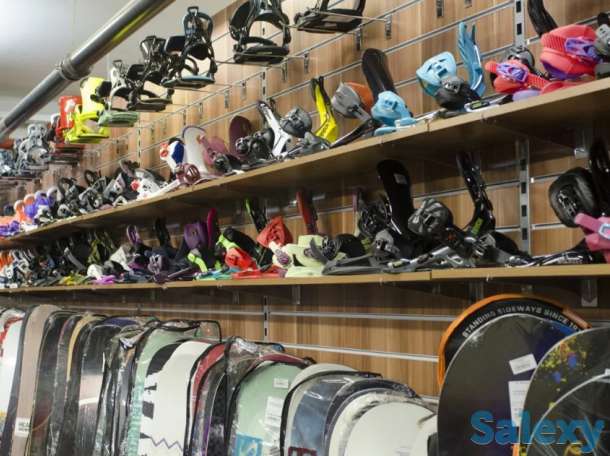 Горные лыжи, сноуборды, ботинки, крепления для сноуборда, фотография 1