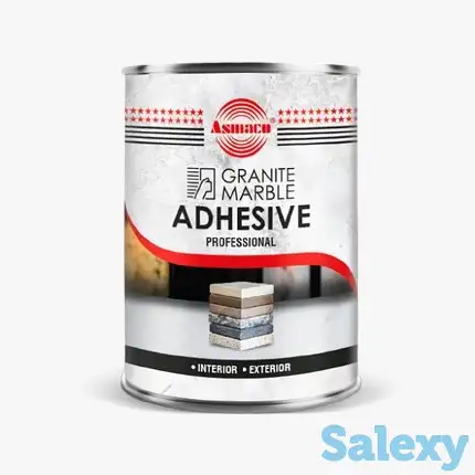 Клей для мрамора и камня Asmaco белый, бежевый 1000 гр, фотография 1