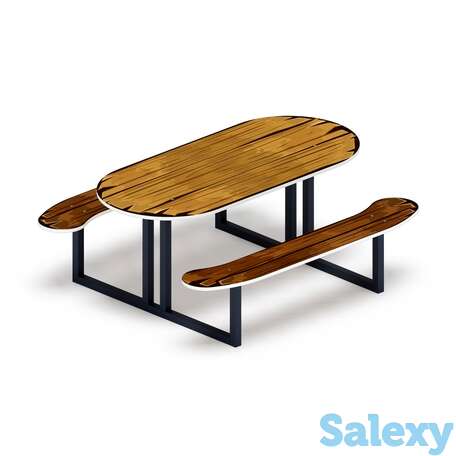 Столик детский овальный избушка мф 31.01.09-02, фотография 1