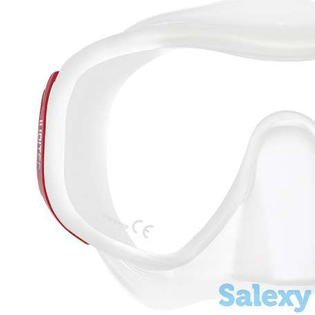 Маска для плавания mares jupiter, для широких лиц - ц.обт.белый, ц.р.чёрно-белый, фотография 2