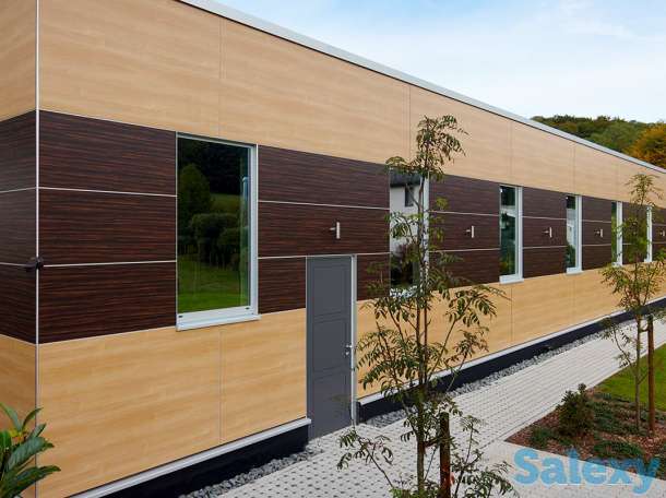 Листовой конструкционный фасадный пластик HPL, фасадные HPL панели КМ1, фотография 1