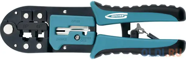 Клещи для обжима телефонных и компьютерных клемм rj-45,6p,8p и rj-11/12,6p,8p //, фотография 1