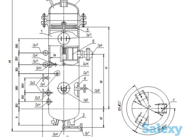 Газосепараторы сетчатые типа ГС1 и ГС2 с условным давлением от 0,6 МПа до 8,8 МПа, фотография 3