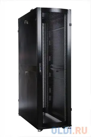 Шкаф серверный цмо (штк-сп-42.6.12-44аа-9005) напольный 42u 600x1130мм пер.дв.перфор. задн.дв.перфор, фотография 1