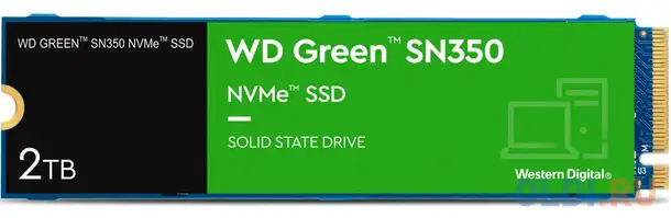 Ssd накопитель western digital green sn350 2 tb pci-e 3.0 x4, фотография 1