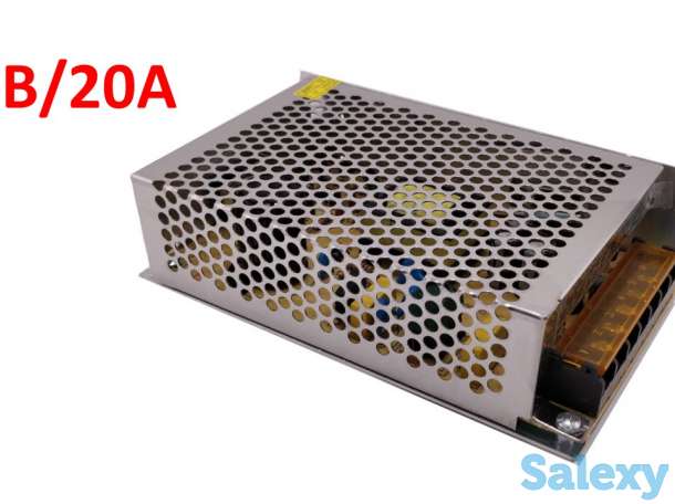 Продам универсальный блок питания в перфорированном металлическом корпусе (AC 110 ~ 220V, 50-60HZ), 24В/20А, фотография 1