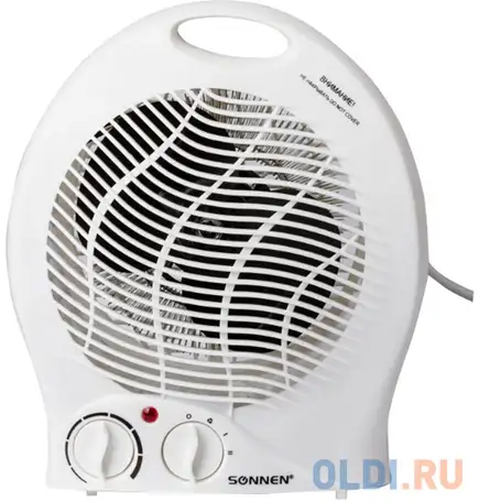 Тепловентилятор sonnen f-200 2000 вт белый, фотография 1