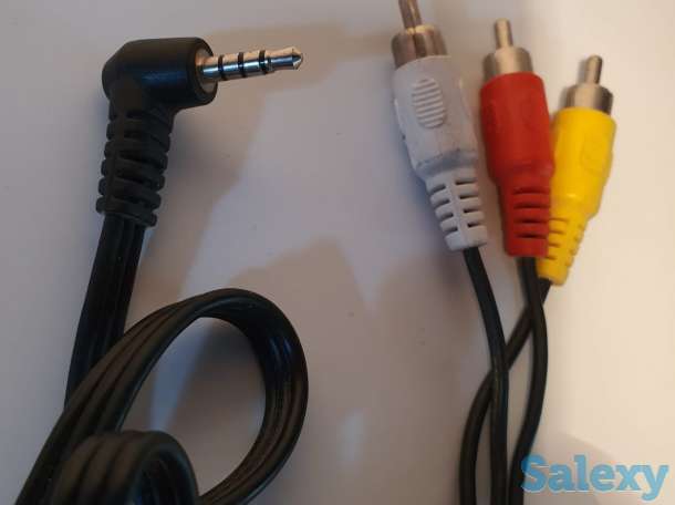 Шнур кабель Аукс AUX -три тюльпана, 3  RCA. 1 метр, фотография 3