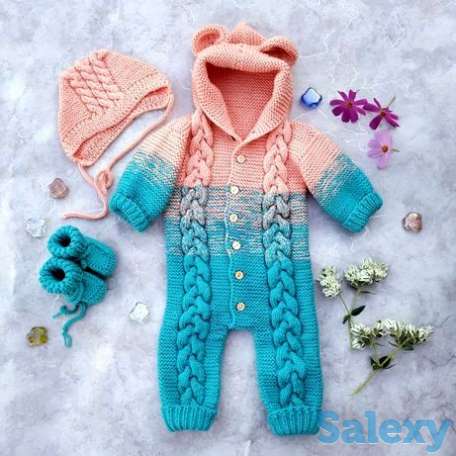 Комплект для малыша (комбинезон, шапочка и пинетки), фотография 1