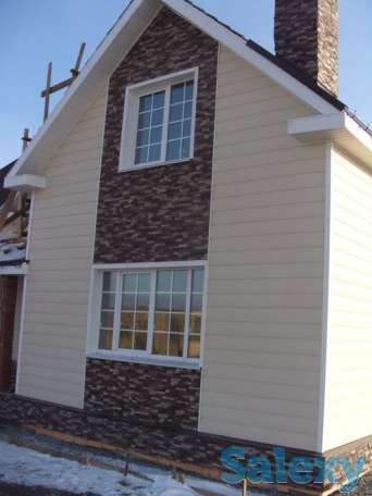 Облицовка фасада кирпичом и сайдингом, фотография 2