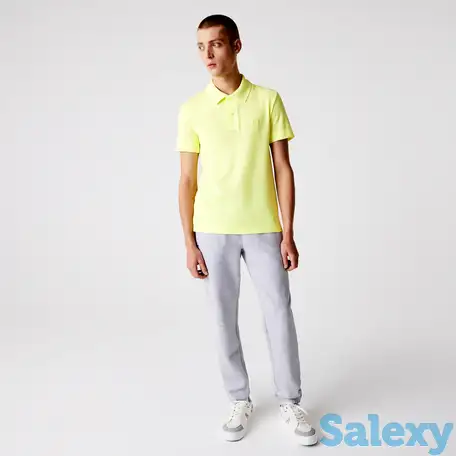 Мужская рубашка-поло lacoste slim fit из органического стрейч-хлопка, фотография 1