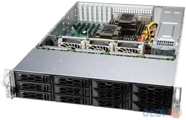 Серверный корпус 2u supermicro cse-la26e1c4-r609lp 600 вт чёрный серебристый, фотография 1