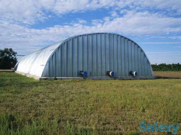 Зернохранилища арочные напольного типа - стальные амбары, фотография 2