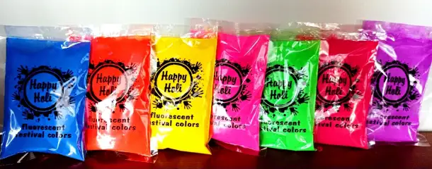 Светящиеся Краски Холи, светятся при уф лампах, фотография 5