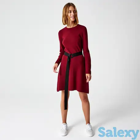 Женское платье lacoste regular fit с поясом, фотография 1