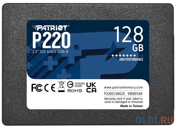 Накопитель ssd patriot sata iii 128gb p220s128g25 p220 2.5