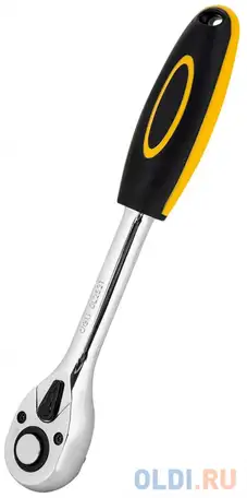 Ключ-трещотка deli dl2521 1/2" размер: 254 мм. двухкомпонентная трещотка, 45 t, фотография 1