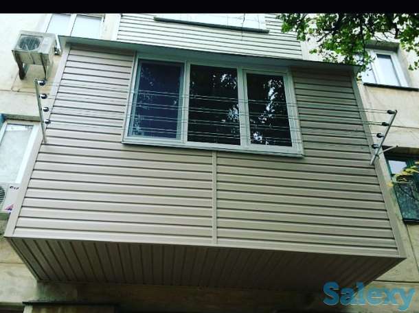 Балконы в Талгаре:утепление, обшивка сайдингом, отделка Мдф декор., фотография 2