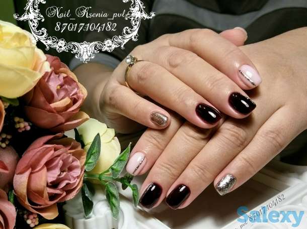 Комбиманикюр с покрытием гель лаком, фотография 7