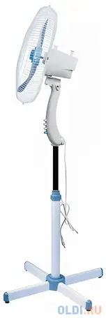 Вентилятор напольный sonnen fs40-a104 line 45 вт белый/синий, фотография 1