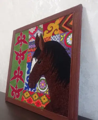 Панно, ручная работа, ковровая вышивка, фотография 5