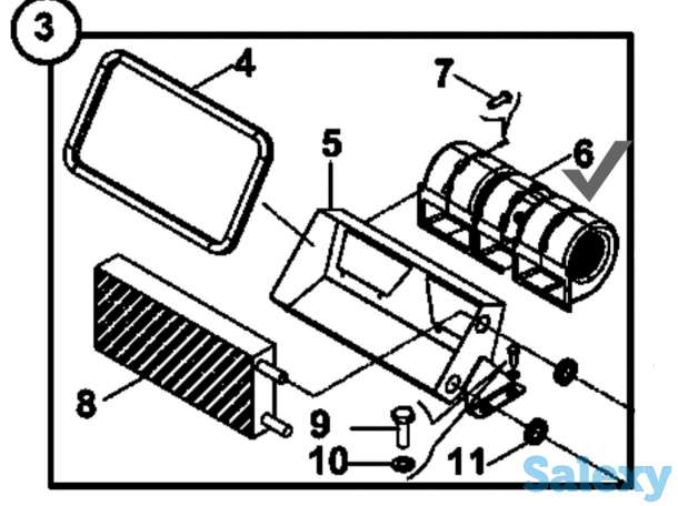 Мотор печки на экскаватор-погрузчик Hidromek 102B, 102S., фотография 1
