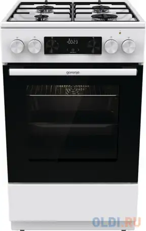 Плита комбинированная gorenje gk5c60wj белый (стеклянная крышка) реш.сталь, фотография 1