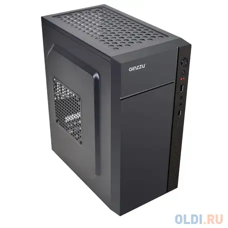 Корпус microatx ginzzu b220 без бп чёрный, фотография 1