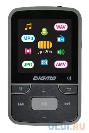 Плеер hi-fi flash digma z4 bt 16gb черный/1.5