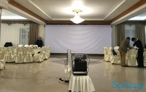 Ведущие, режиссёры, сценаристы, дикторы на казахском русском языках на Еске алу поминки, проектор большой 6 м. экран, фотография 5