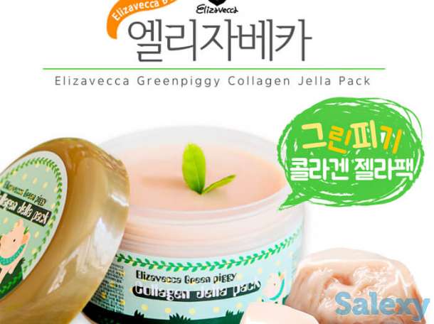 Маска для лица elizavecca green piggy collagen jella pack, фотография 2