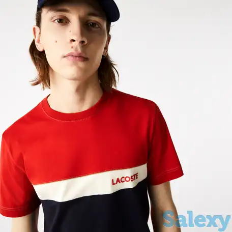 Мужская футболка lacoste с круглым вырезом из хлопка, фотография 1