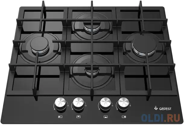 Варочная панель газовая gefest пвг 2231 к3 черный, фотография 1