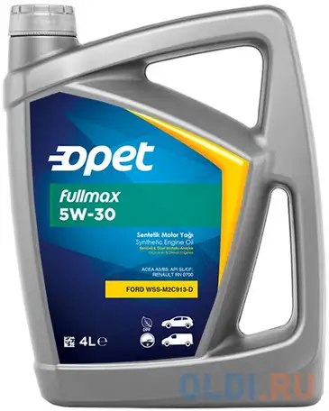 601214875 opet синт. мот.масло fullmax 5w-30 sl a1/b1/a5/b5 (4л), фотография 1