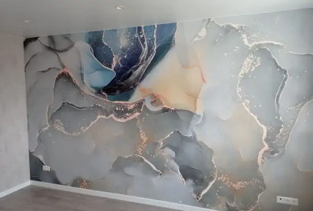 Поклейка обоев, декоративная штукатурка, фотография 1