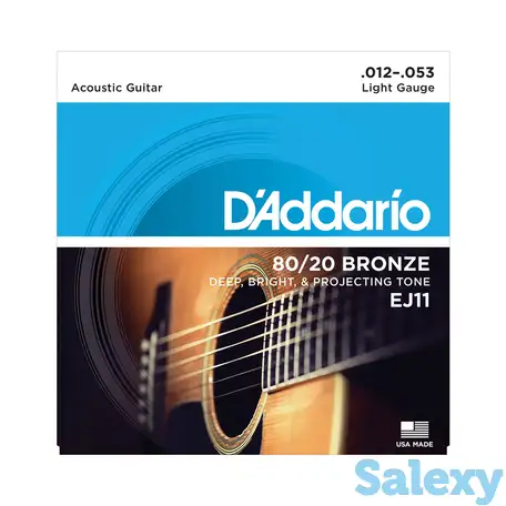 Струны для акустических гитар d'addario ej11, фотография 1