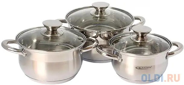 Набор кастрюль катунь кт01-а диана, фотография 1