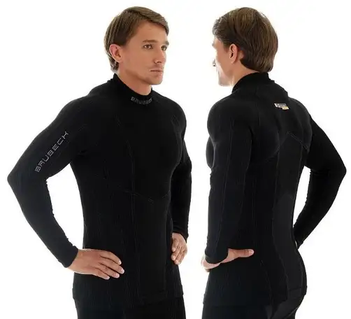 Термокофта brubeck men wool merino black, фотография 17