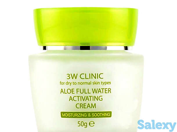 Крем для лица 3w clinic aloe full water activating cream, фотография 1